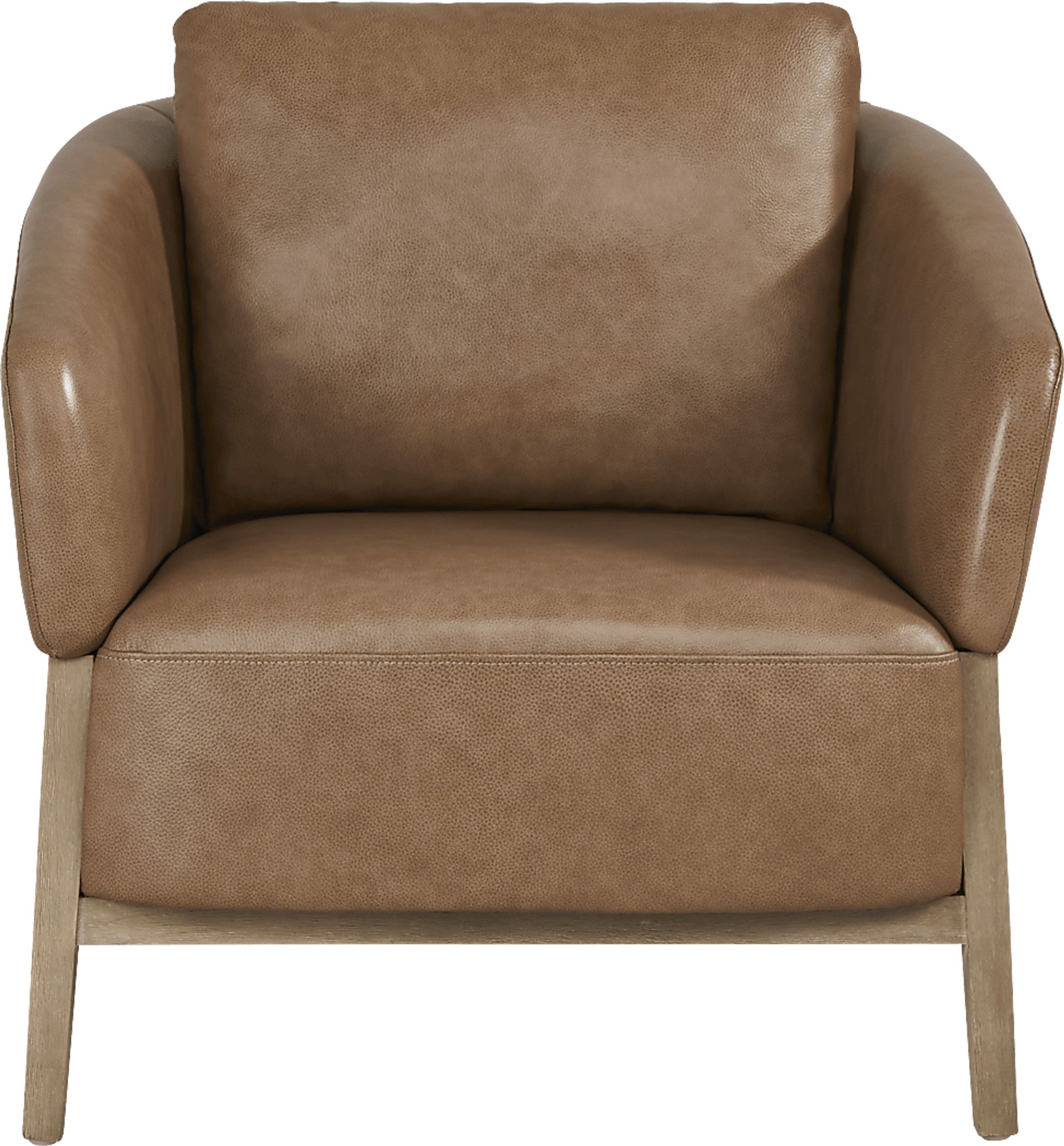 Montecito Brown Leather Accent Chair - Image 1