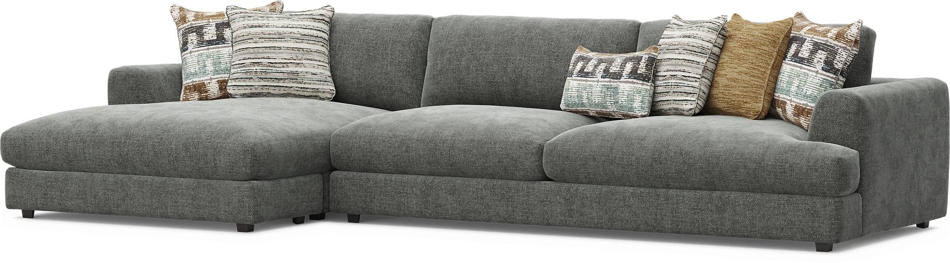 2 pc left arm chaise sectional