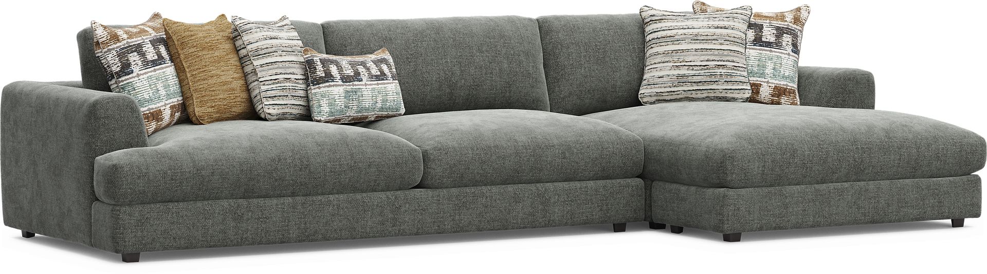 Montecito Charcoal 2 Pc Sectional - Image 1