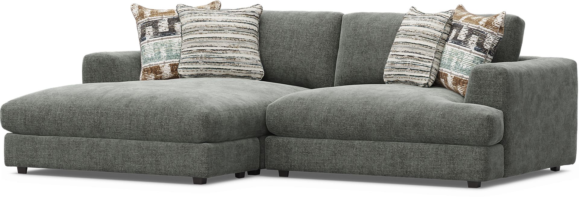 Montecito Charcoal 2 Pc Sectional - Image 1