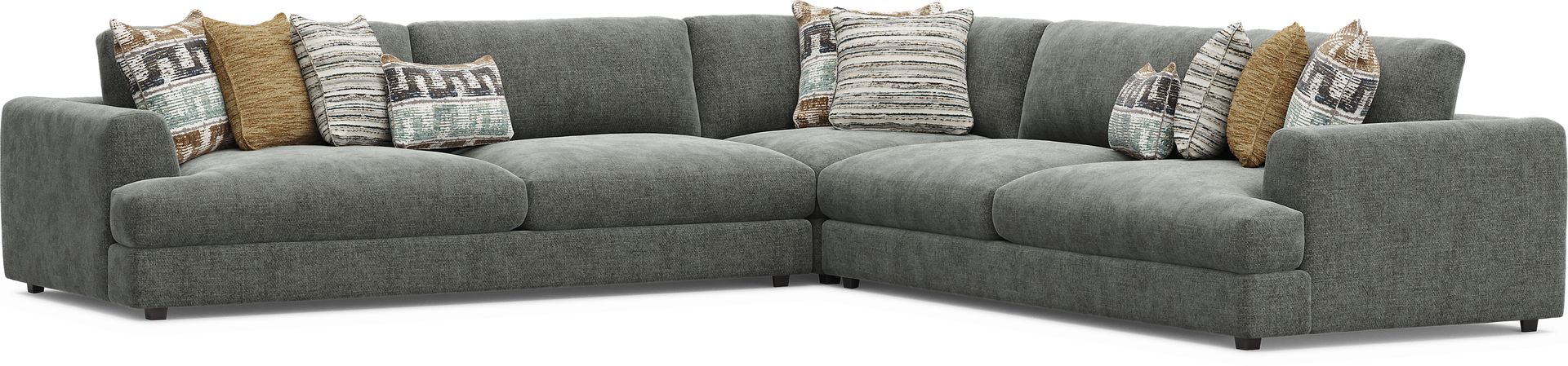 Montecito Charcoal 3 Pc Sectional - Image 1