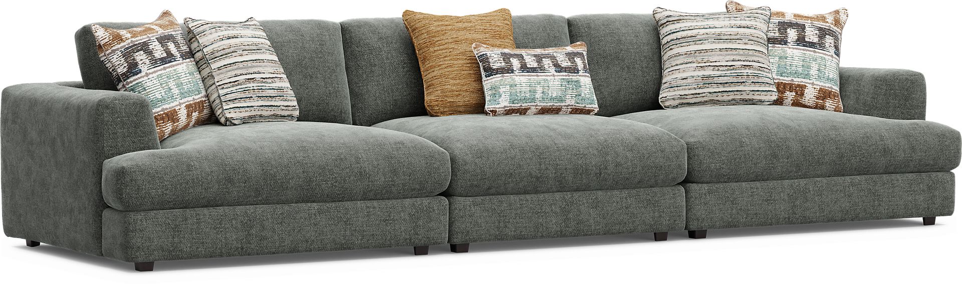 Montecito Charcoal 3 Pc Sectional - Image 2