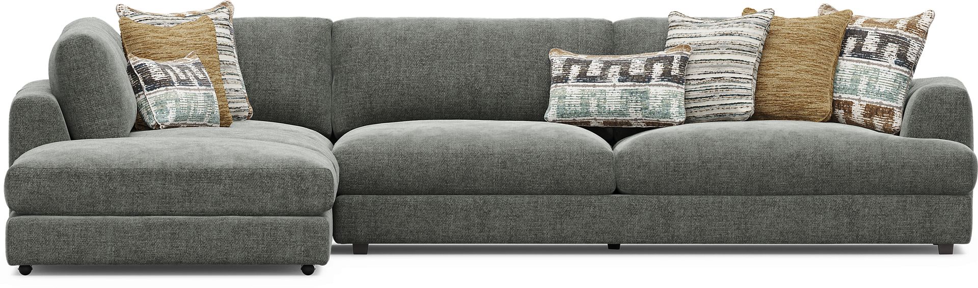 Montecito Charcoal 4 Pc Sectional - Image 3