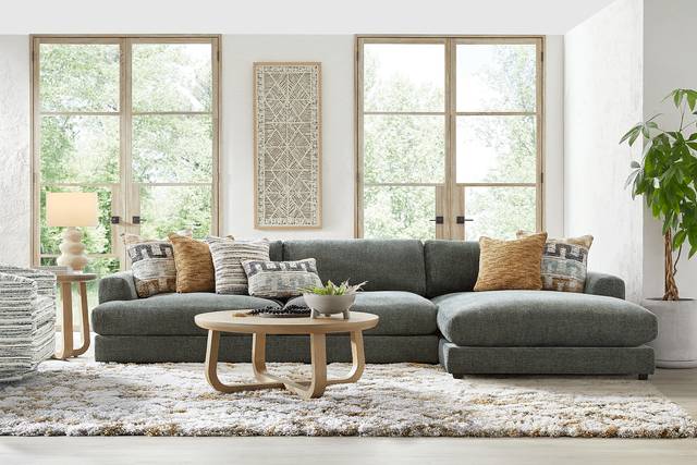 Montecito Charcoal 5 Pc Sectional Living Room - Thumbnail - Image 1