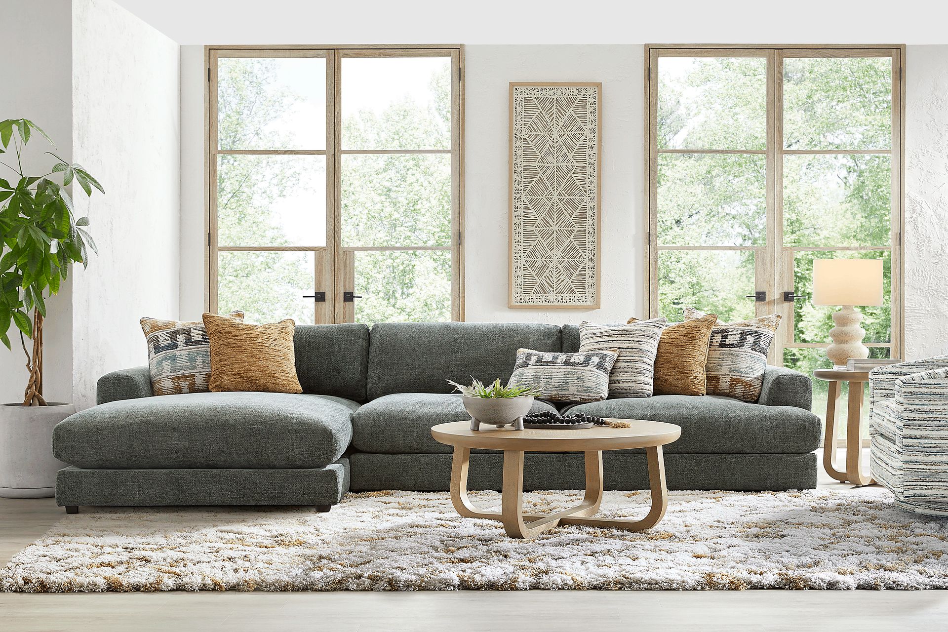 Montecito Charcoal 5 Pc Sectional Living Room - Image 1