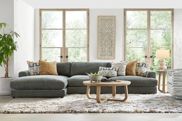 Montecito Charcoal 5 Pc Sectional Living Room - Thumbnail - Image 1