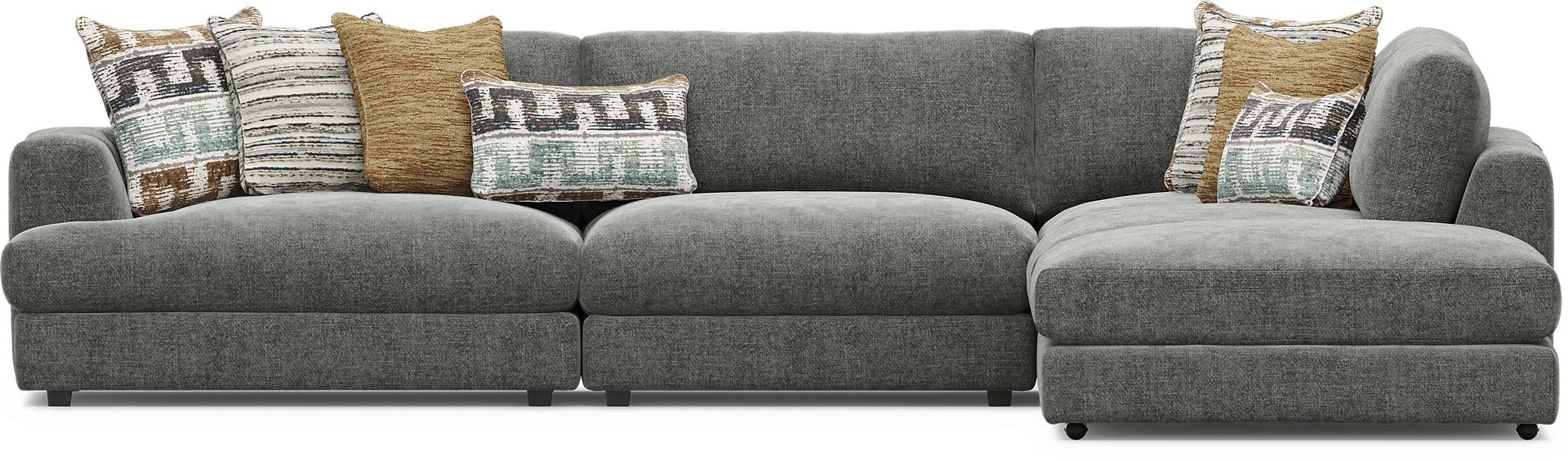 Montecito Charcoal 5 Pc Sectional - Image 3