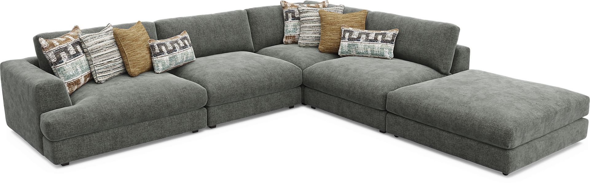 Montecito Charcoal 5 Pc Sectional - Image 4