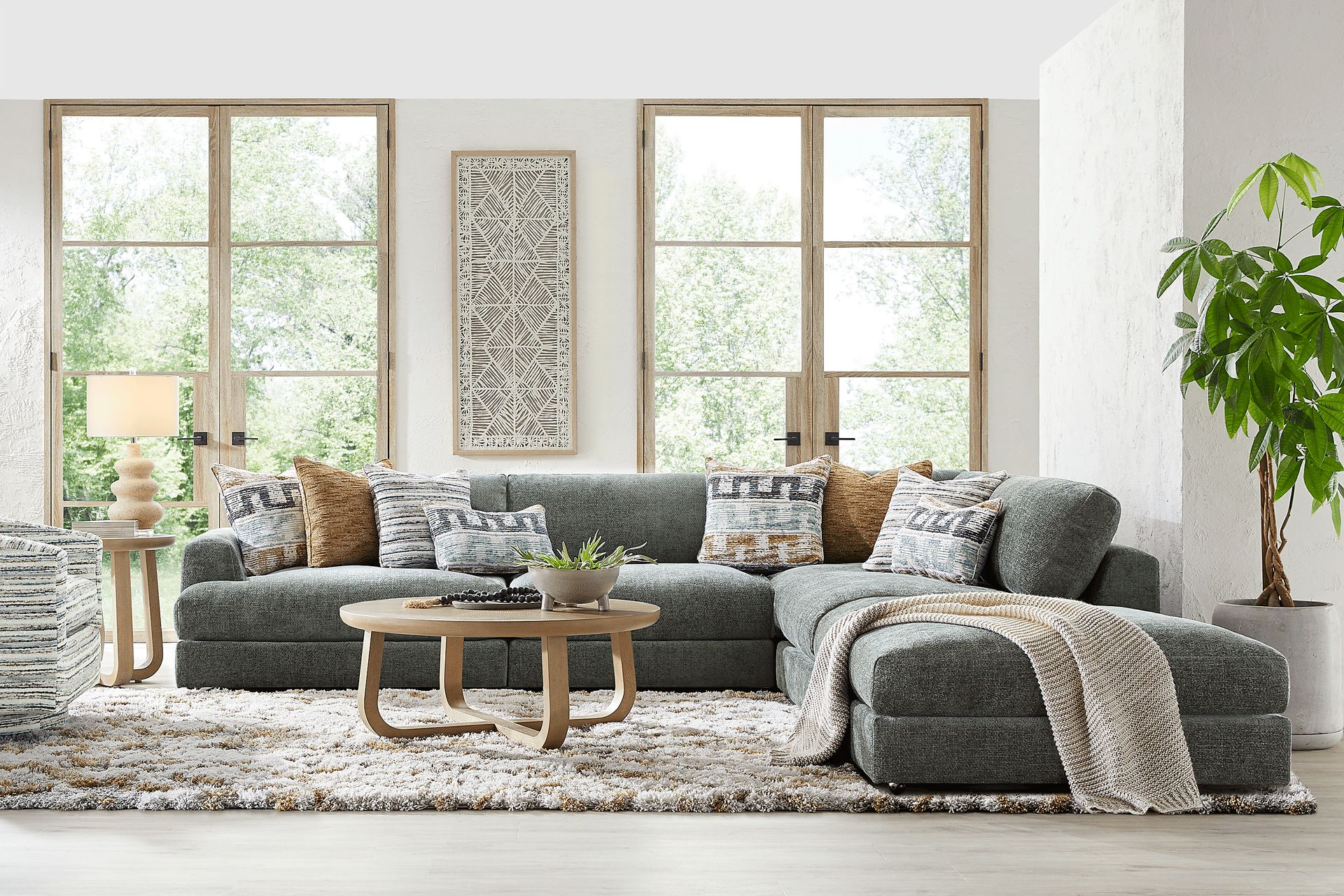 Montecito Charcoal 5 Pc Sectional - Image 2