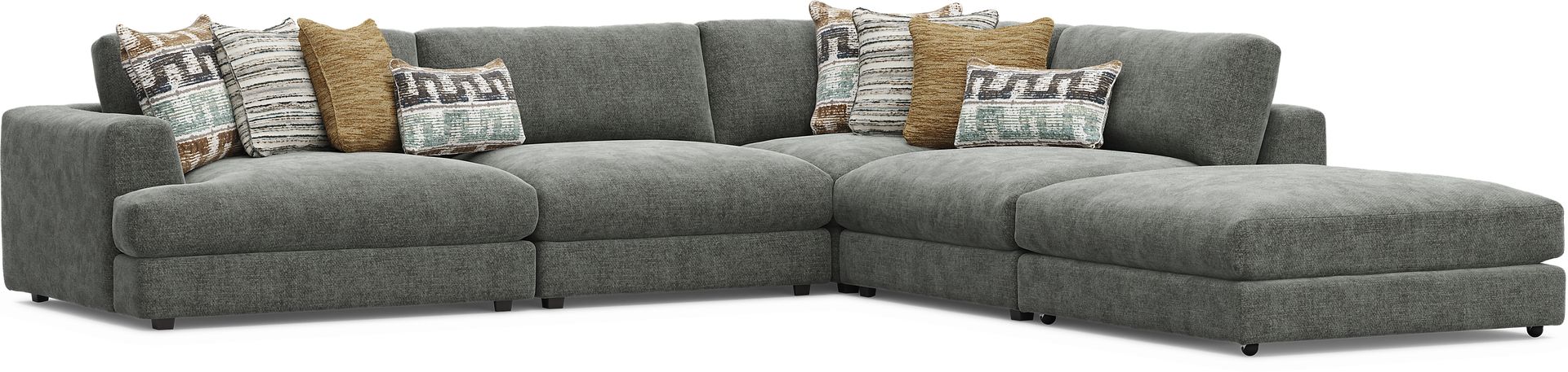 Montecito Charcoal 5 Pc Sectional - Image 1