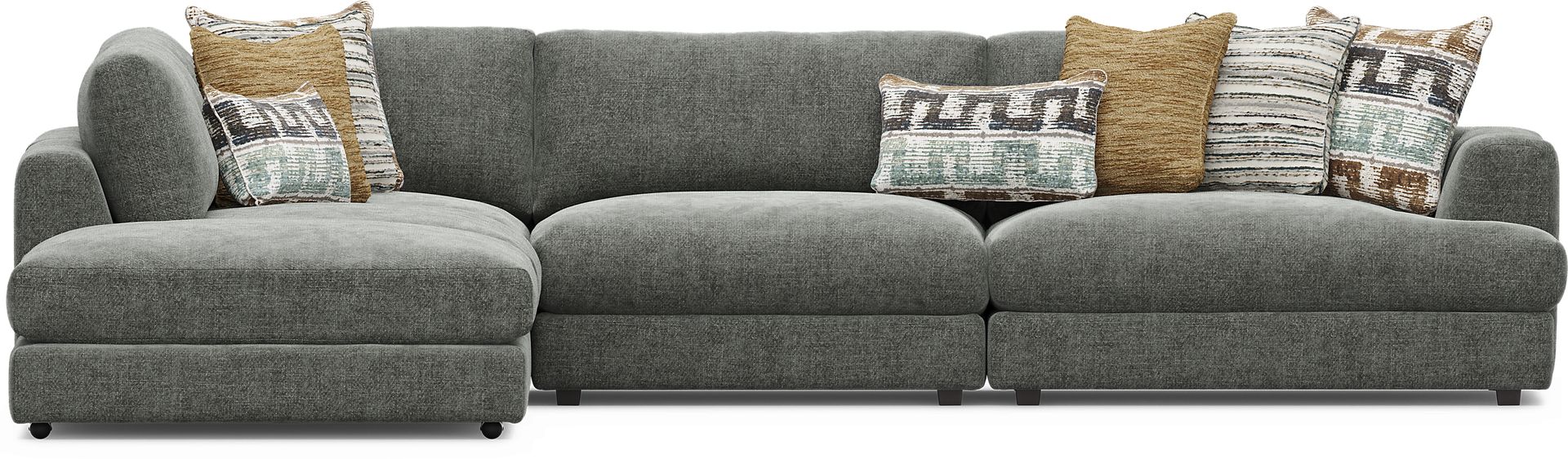 Montecito Charcoal 8 Pc Sectional Living Room - Image 3