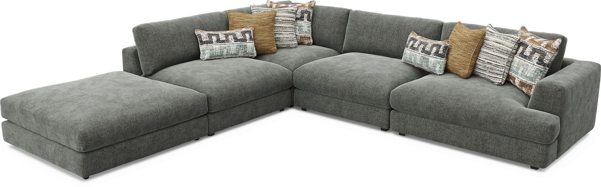 Montecito Charcoal 8 Pc Sectional Living Room - Image 4