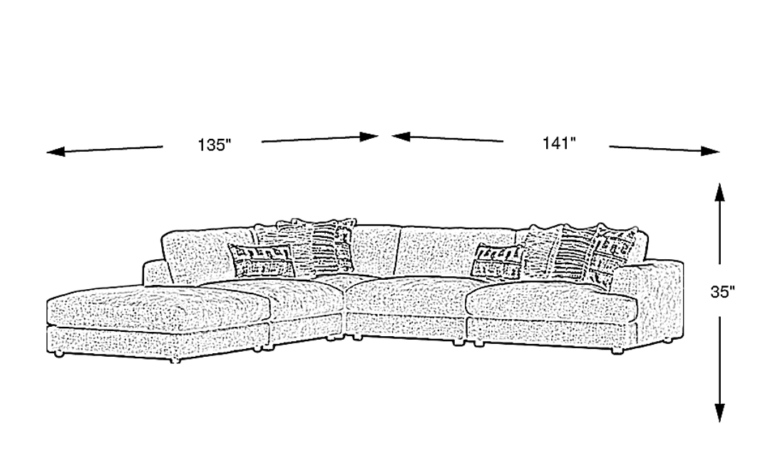 Montecito 5 Pc Right Arm Chair Sectional