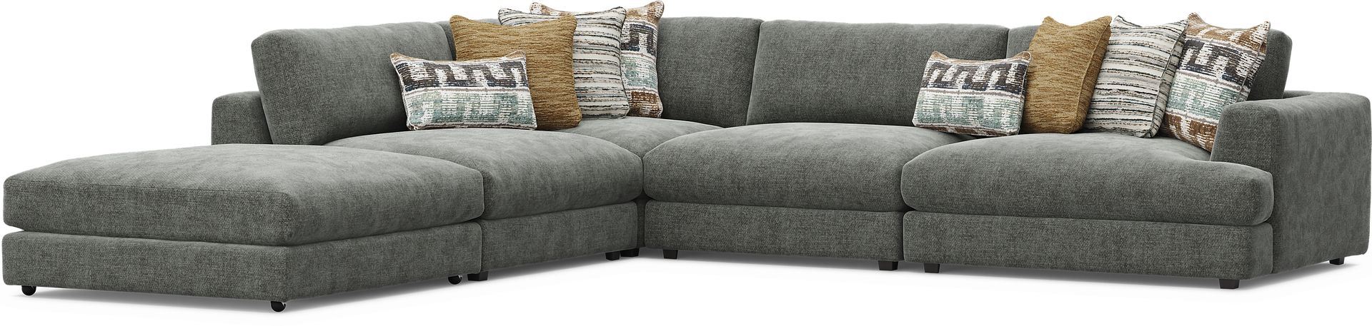 Montecito Charcoal 8 Pc Sectional Living Room - Image 2
