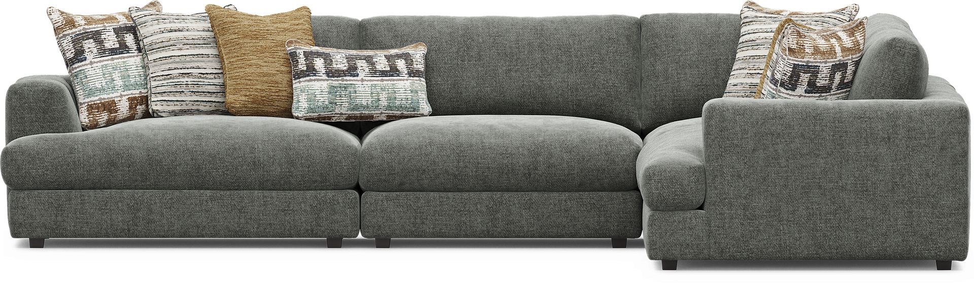 Montecito Charcoal 5 Pc Sectional - Image 3