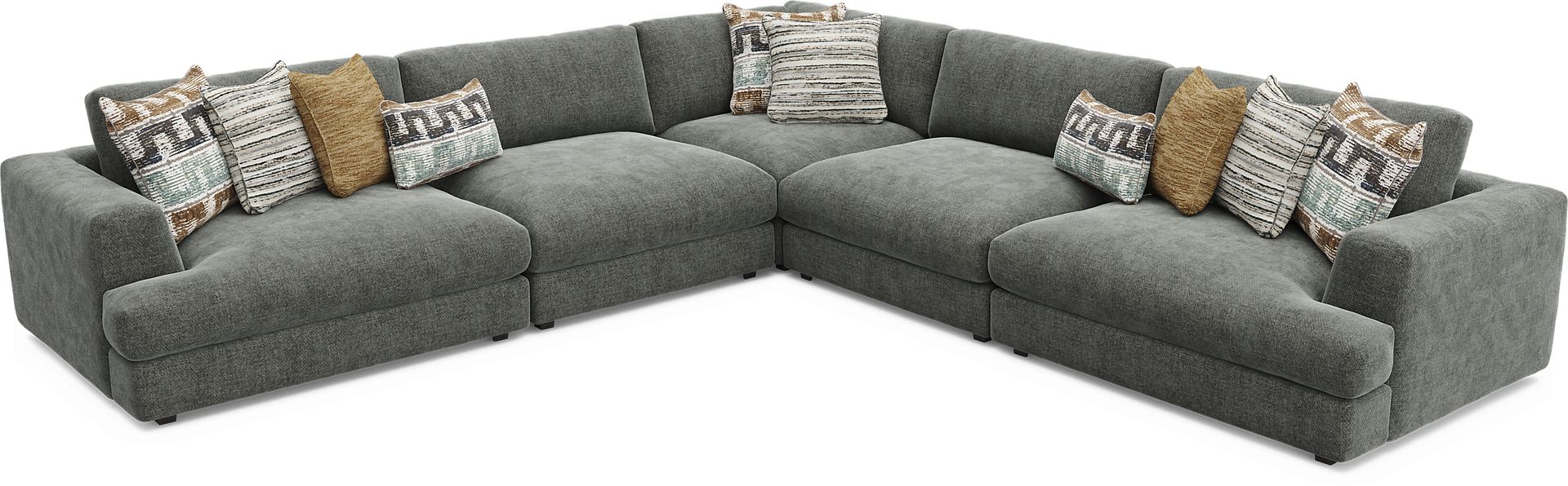Montecito Charcoal 5 Pc Sectional - Image 4