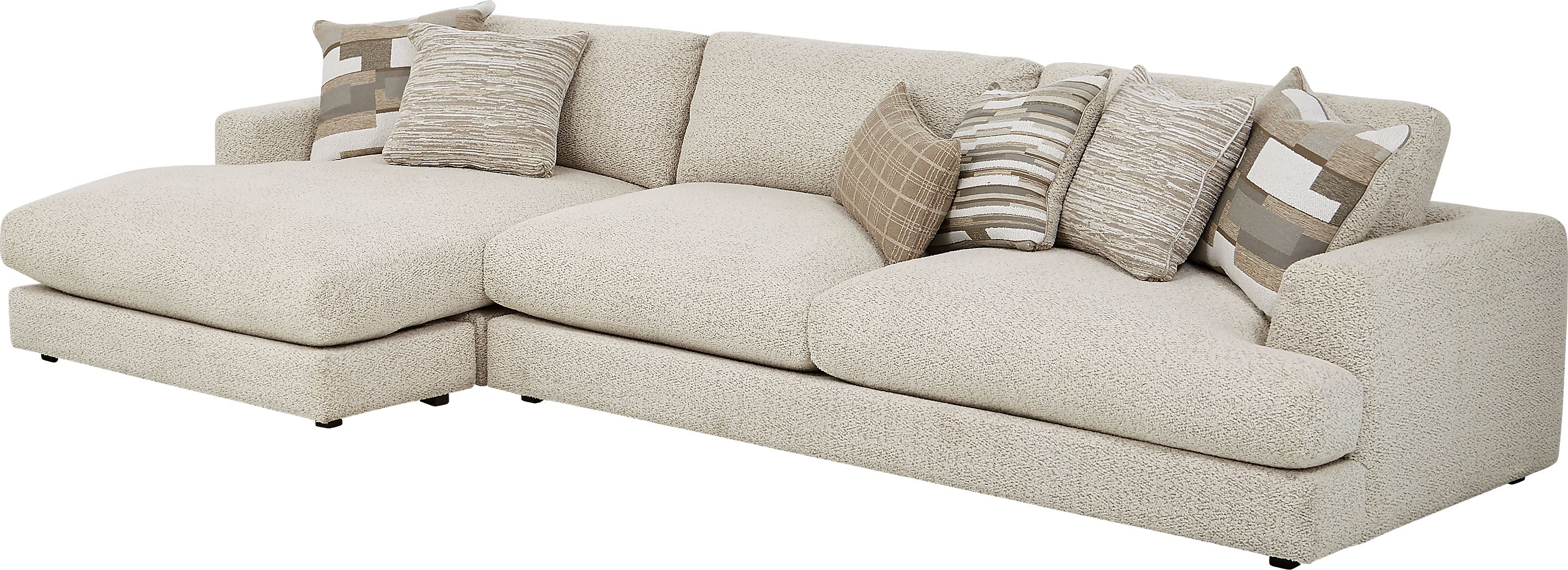 2 pc left arm chaise sectional