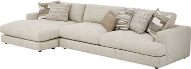 2 pc left arm chaise sectional
