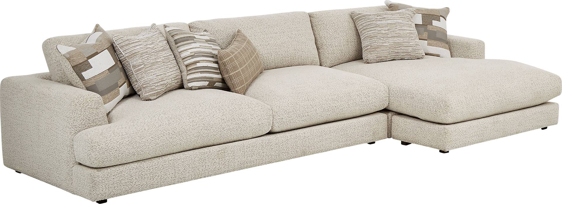 2 pc right arm chaise sectional