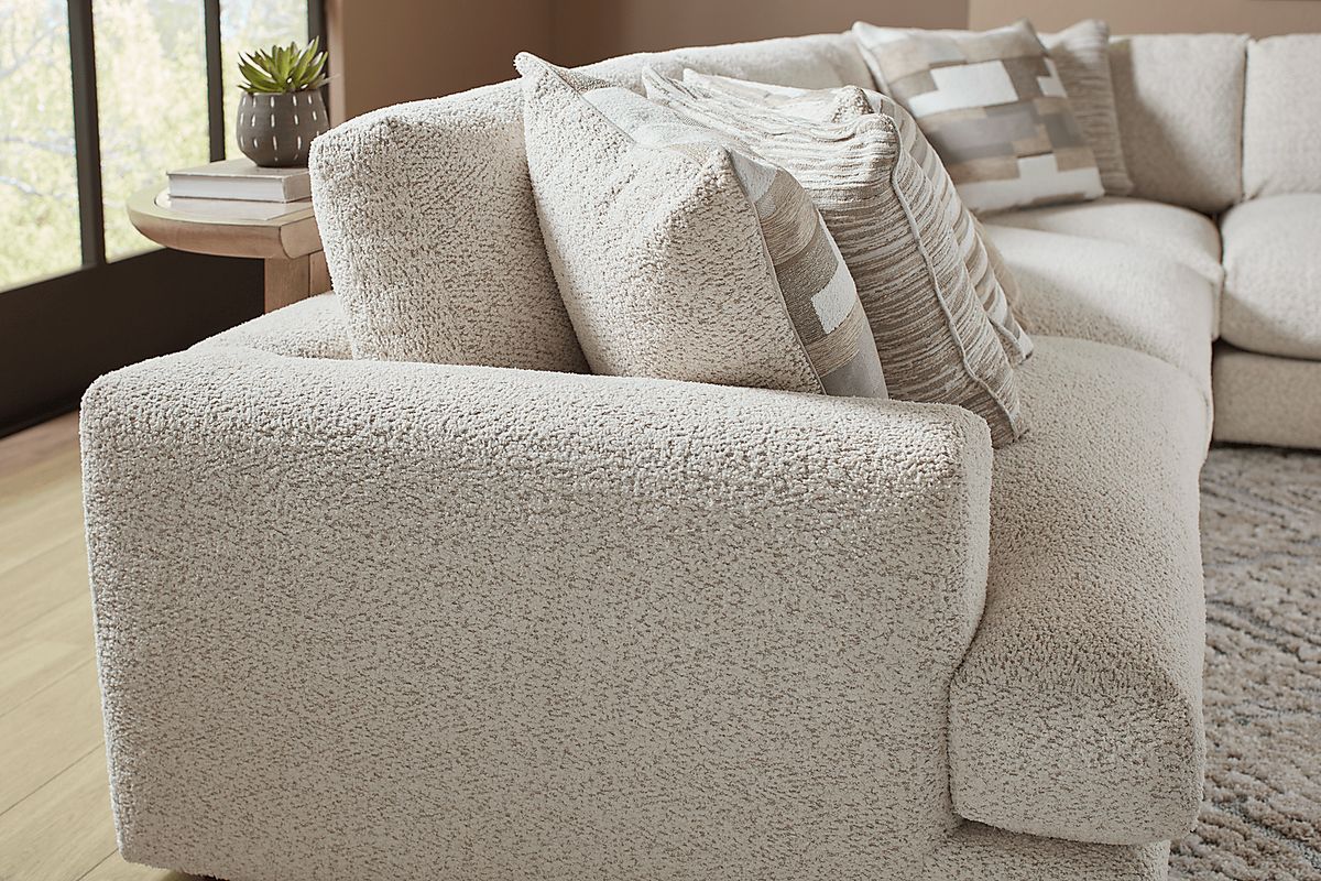 Drew & Jonathan Montecito White Chenille,Polyester Fabric 3 Pc