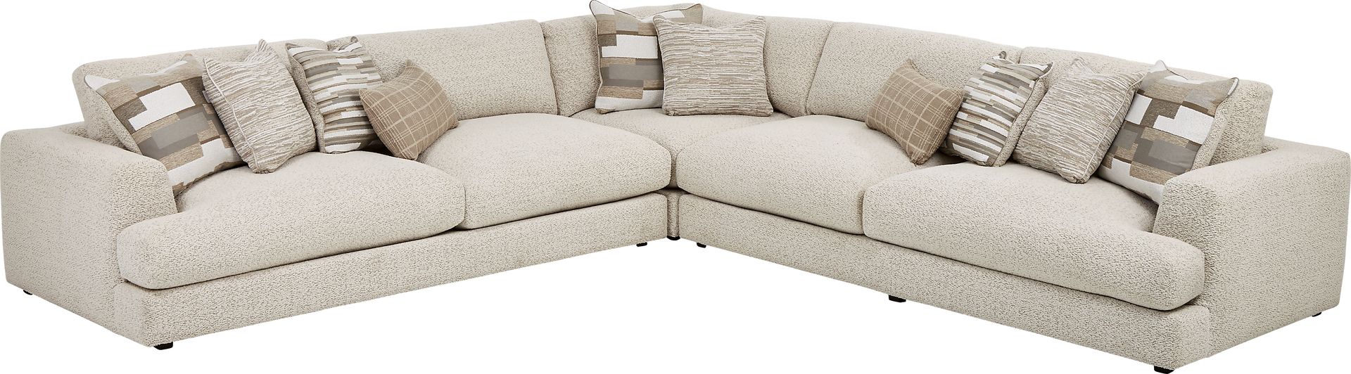 Montecito White 3 Pc Sectional - Image 1