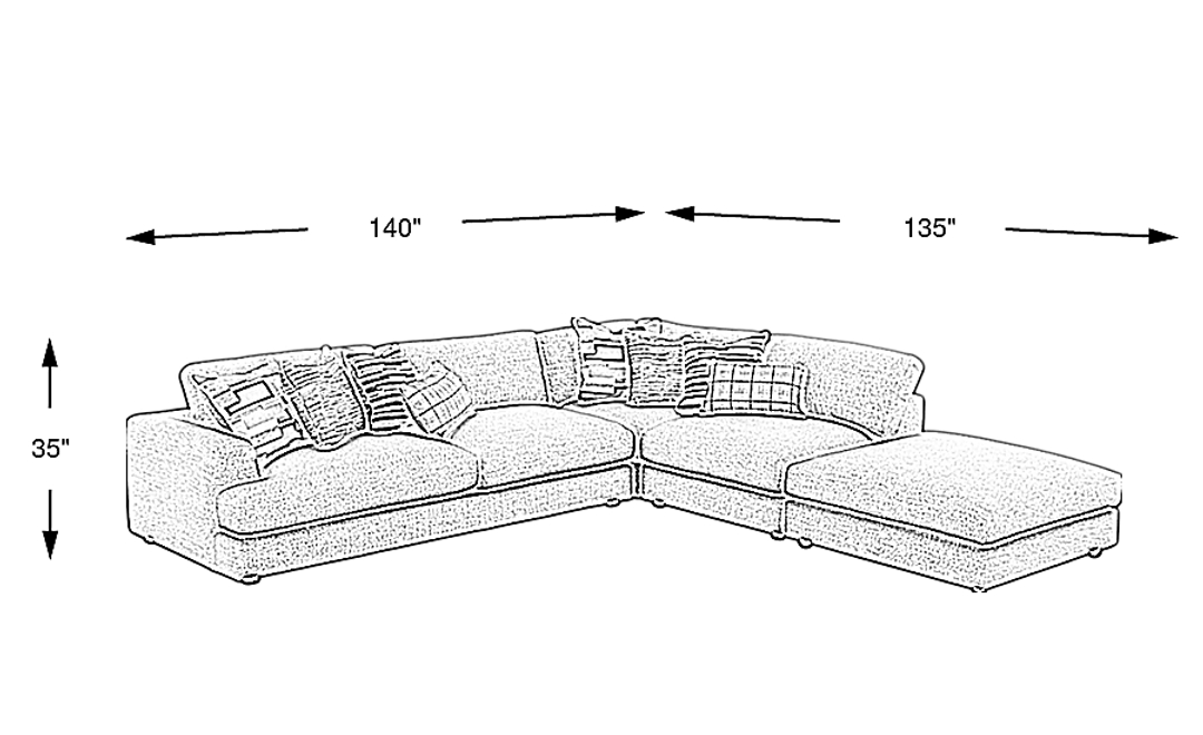 Montecito 4 Pc Left Arm Sofa Sectional