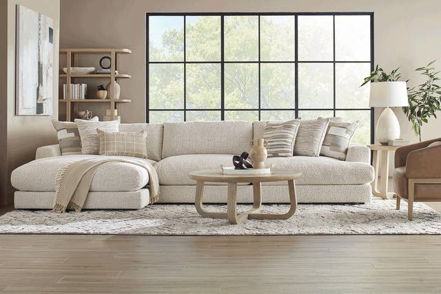 Montecito White 5 Pc Sectional Living Room - Thumbnail - Image 1