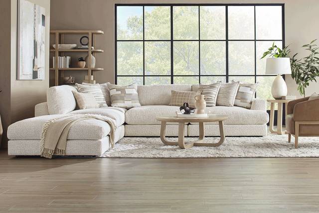 Montecito White 8 Pc Sectional Living Room - Thumbnail - Image 1