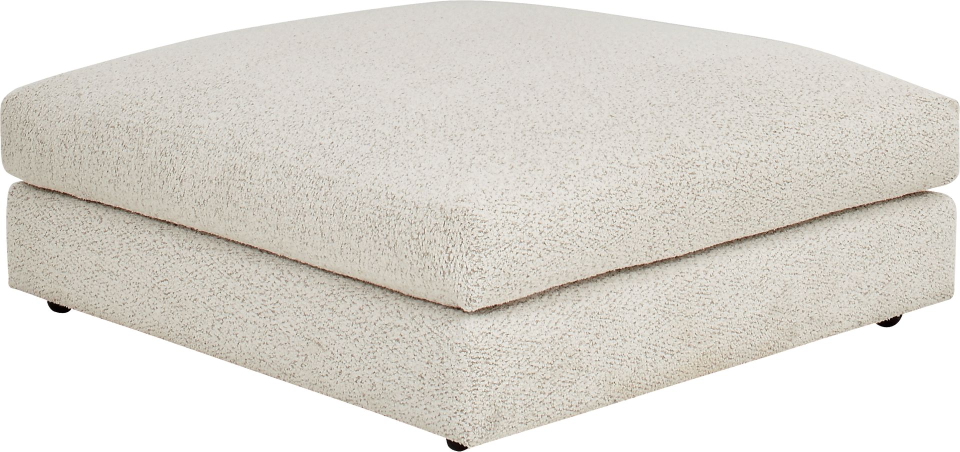 Montecito White Ottoman - Image 1