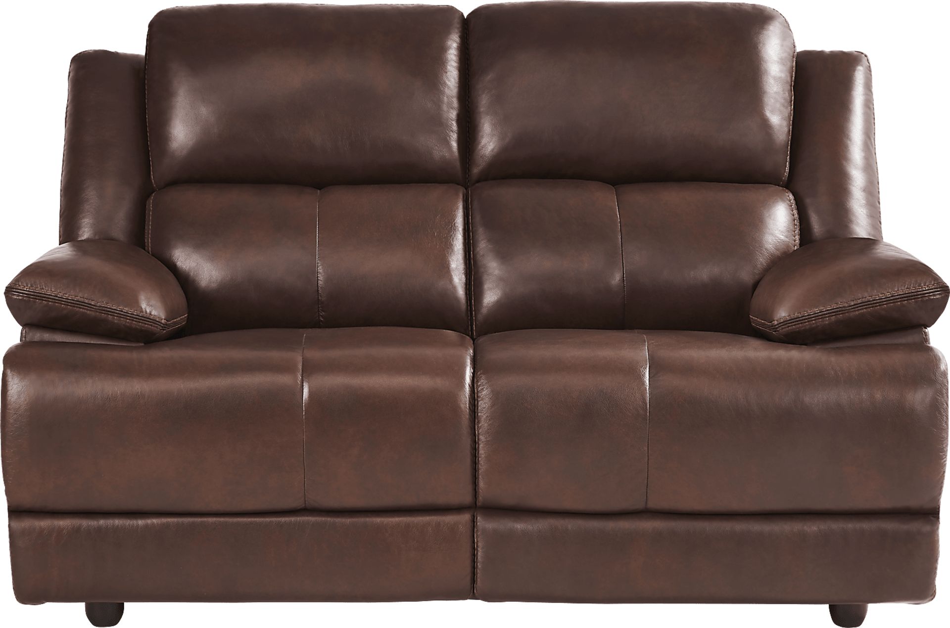 Montefano Brown Leather 5 Pc Living Room with Reclining Sofa - Image 5