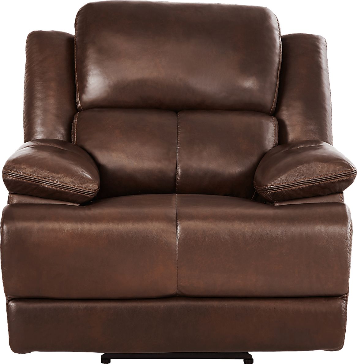 Montefano Brown Leather Recliner Rooms To Go
