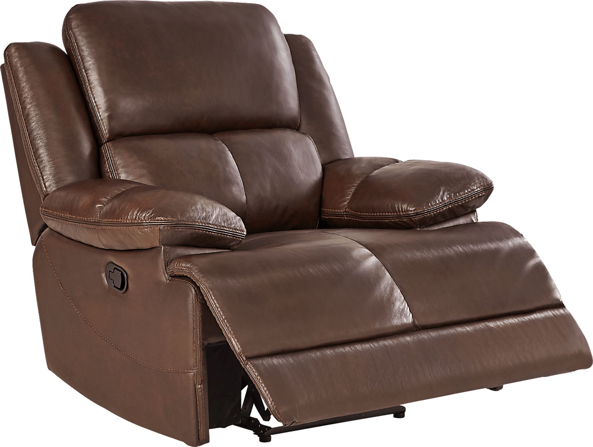 Montefano Brown Leather 8 Pc Living Room with Reclining Sofa - Image 8
