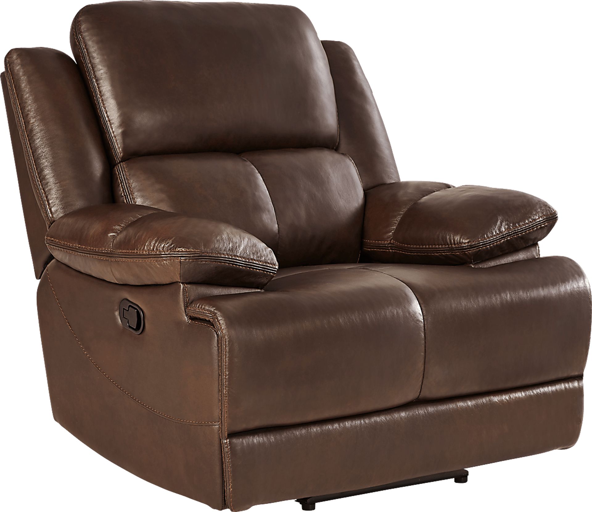 Montefano Brown Leather 8 Pc Living Room with Reclining Sofa - Image 6