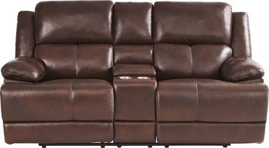 reclining console loveseat