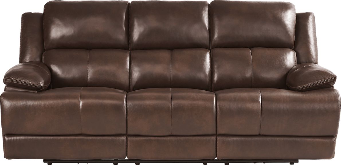 Montefano Leather Non-Power Reclining Sofa