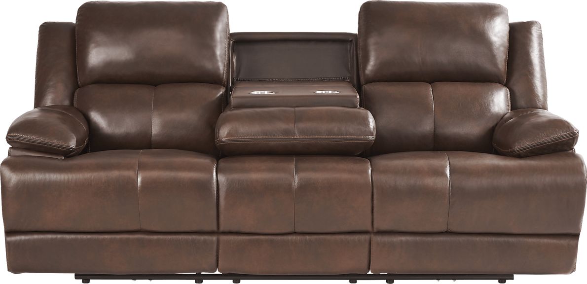 Montefano Leather Power Reclining Sofa