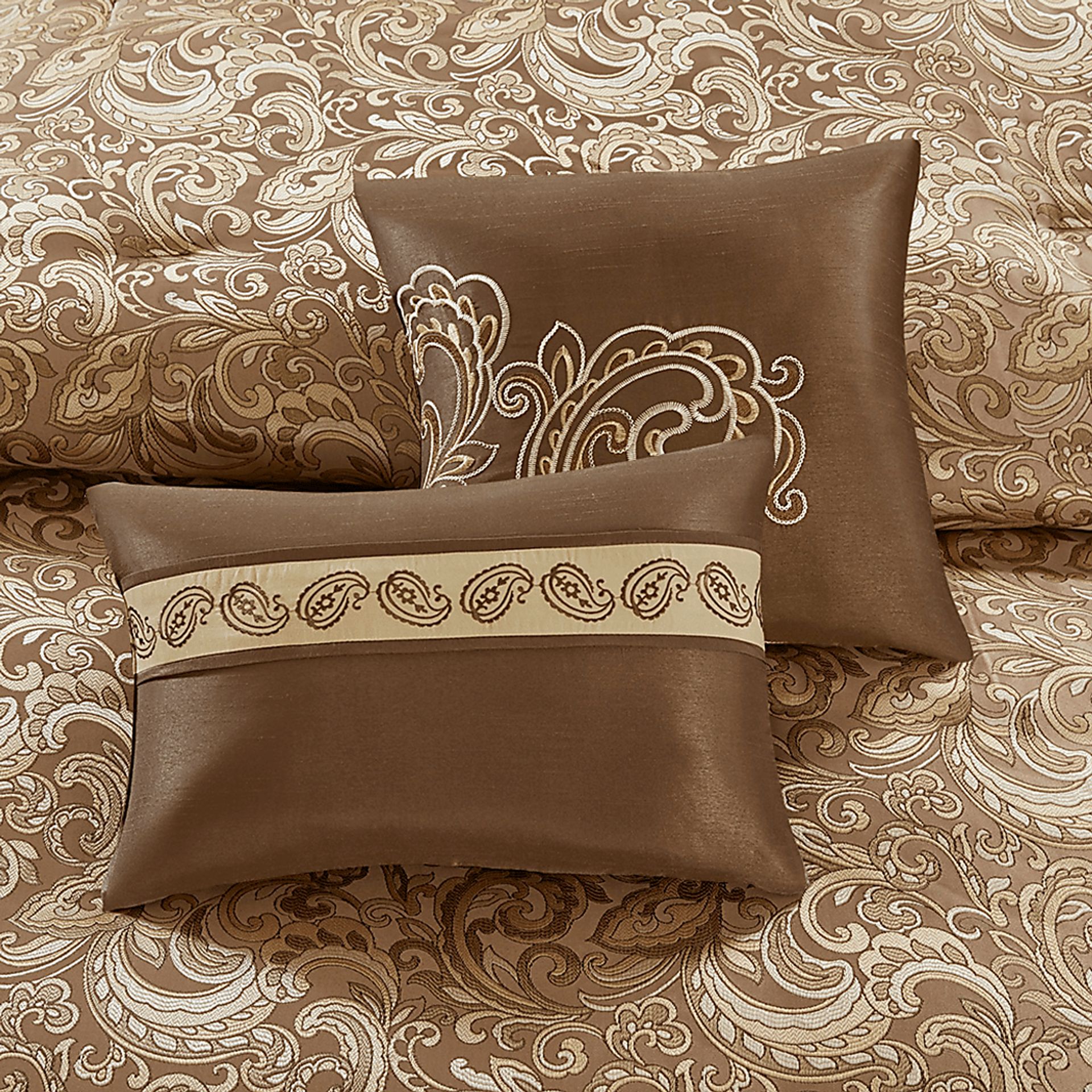 Montegut Brown 24 Pc Queen Bedding Set - Image 5