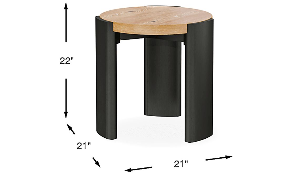 Montelius Black End Table