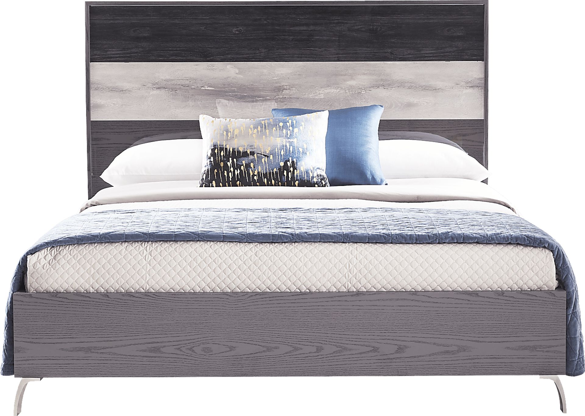 Montella Manor Gray 3 Pc King Panel Bed - Image 1