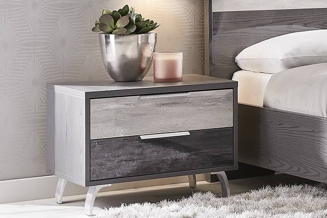 Montella Manor Gray Nightstand - Thumbnail - Image 2