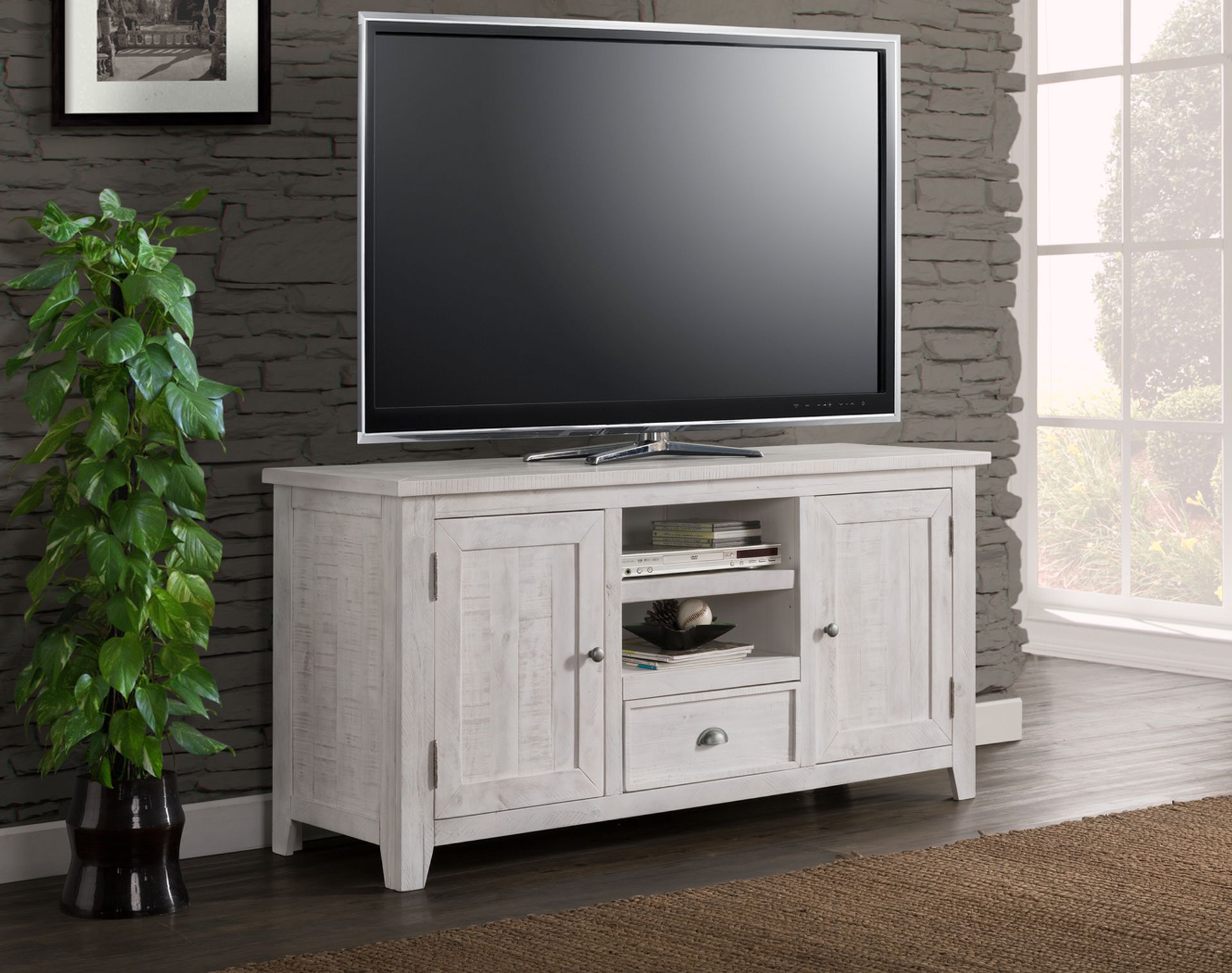 Monterey Way White 60 in. Console - Image 2