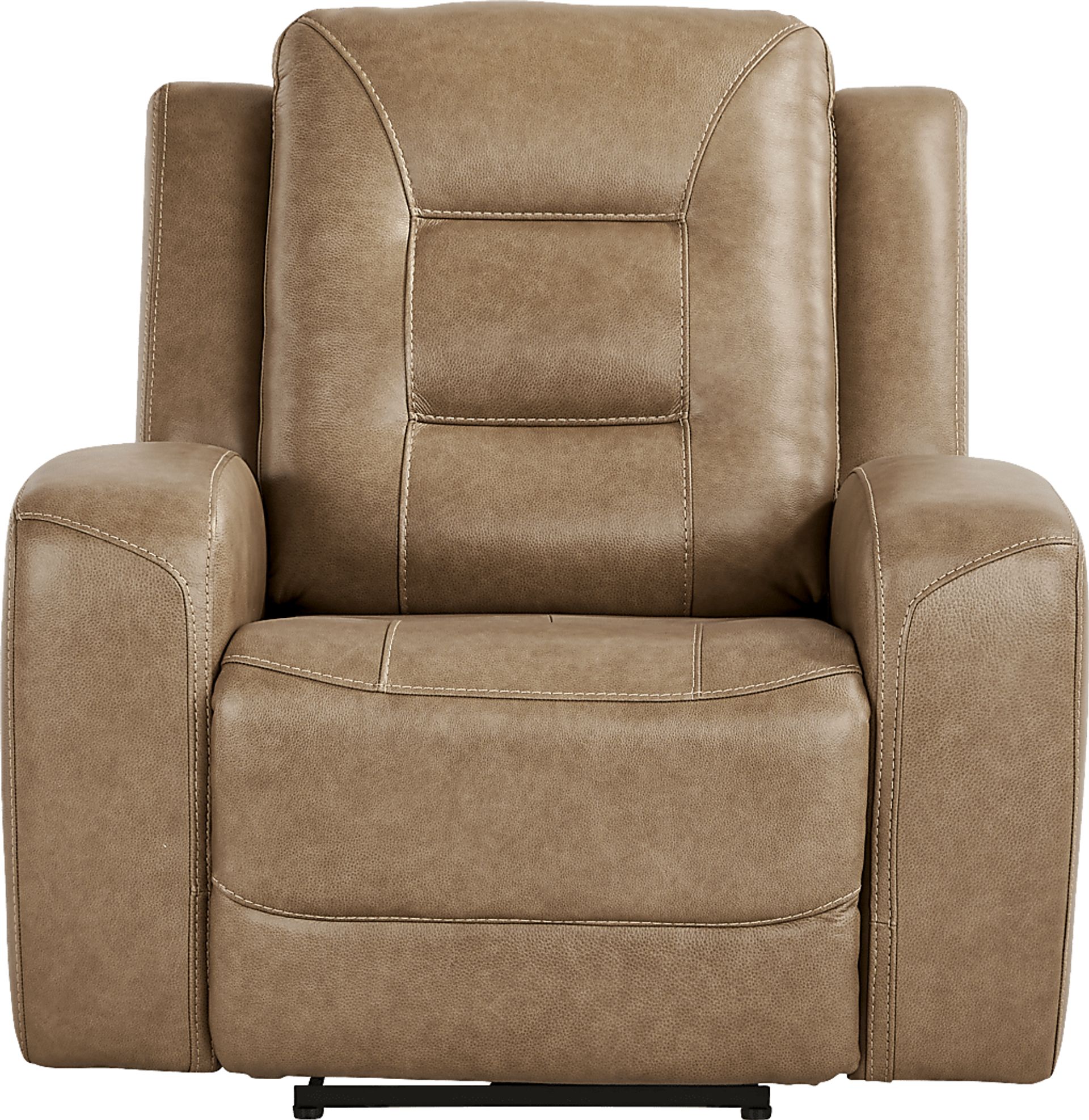 Montero Sand Leather Dual Power Recliner - Image 2