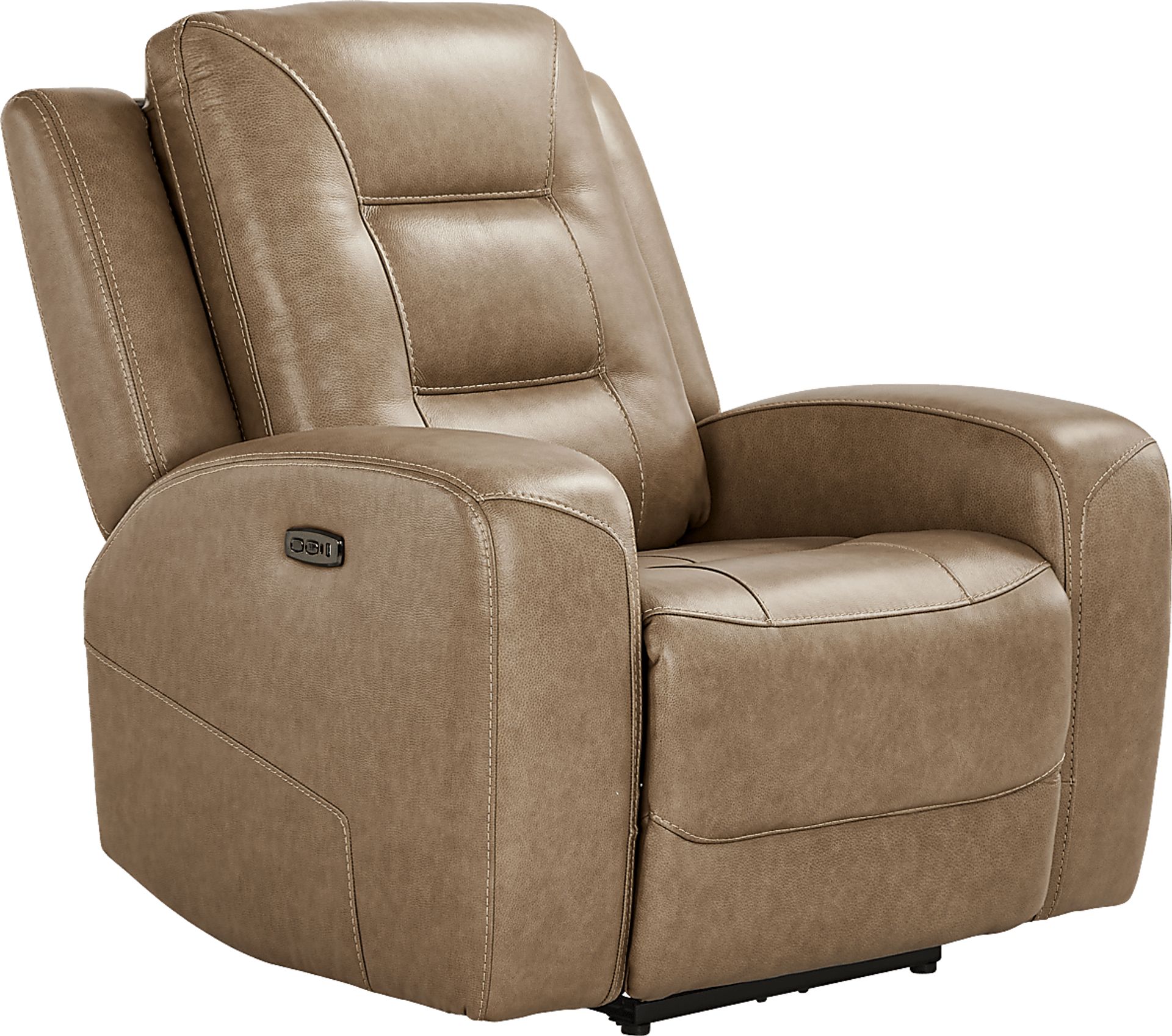 Montero Sand Leather Dual Power Recliner - Image 3