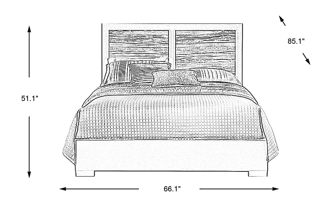 Monterosso Tan 3 Pc Queen Panel Bed