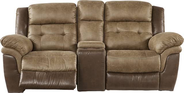 Montiglio Brown Power Reclining Console Loveseat - Thumbnail - Image 2