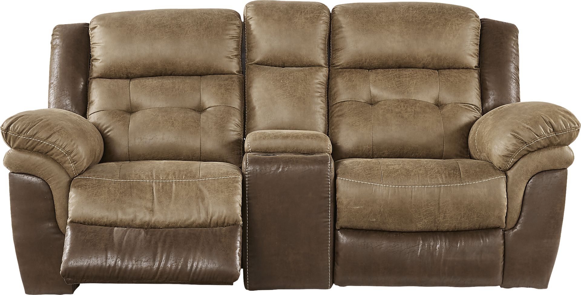 Montiglio Brown Power Reclining Console Loveseat - Image 2