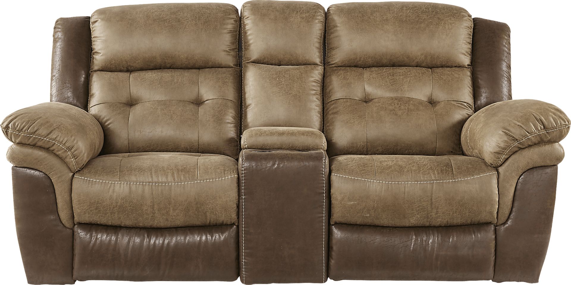 Montiglio Brown Power Reclining Console Loveseat - Image 1