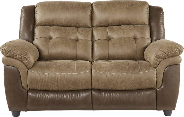 Montiglio Brown Loveseat - Thumbnail - Image 1