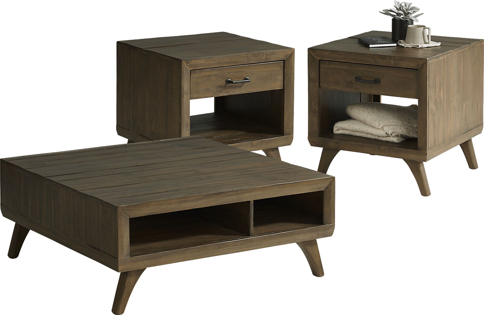 Montinello Brown 3 Pc Table Set - Image 1