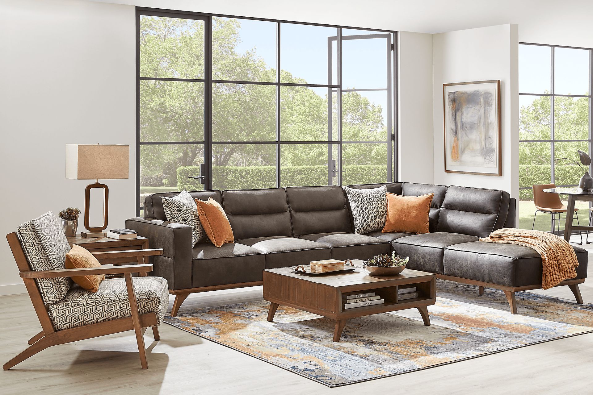 Montinello Brown 6 Pc Sectional Living Room - Image 1